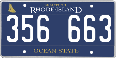 RI license plate 356663