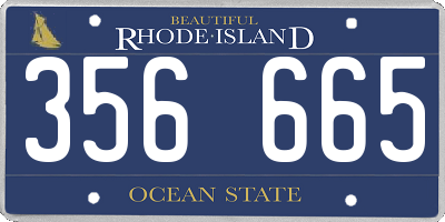 RI license plate 356665