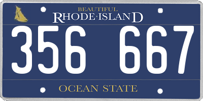 RI license plate 356667