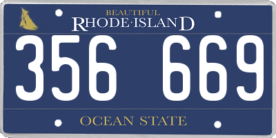 RI license plate 356669