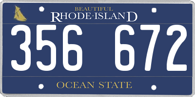 RI license plate 356672
