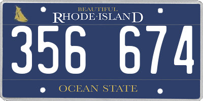 RI license plate 356674