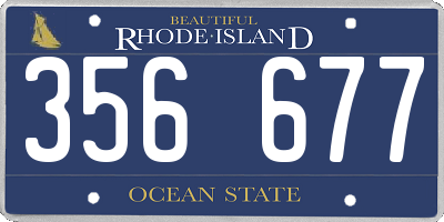 RI license plate 356677