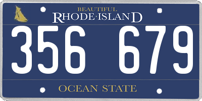 RI license plate 356679