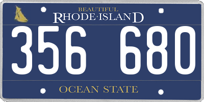RI license plate 356680