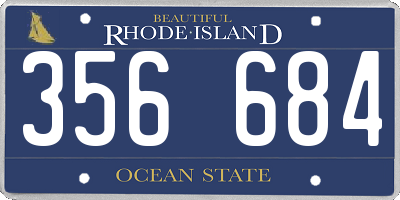 RI license plate 356684