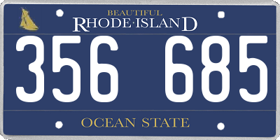 RI license plate 356685