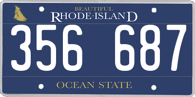 RI license plate 356687