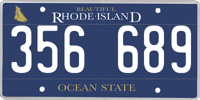 RI license plate 356689
