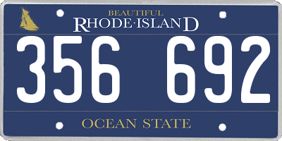 RI license plate 356692