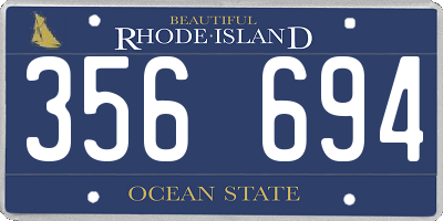 RI license plate 356694