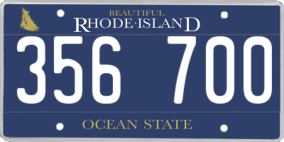 RI license plate 356700