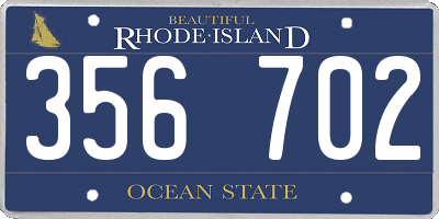 RI license plate 356702
