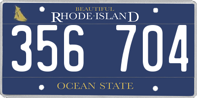 RI license plate 356704