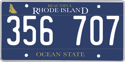 RI license plate 356707