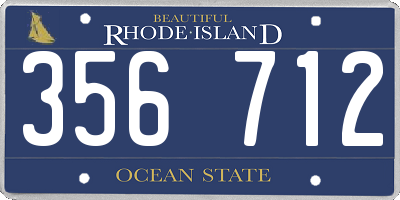 RI license plate 356712