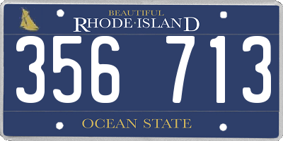 RI license plate 356713