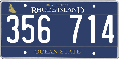 RI license plate 356714
