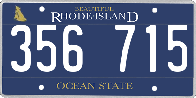 RI license plate 356715