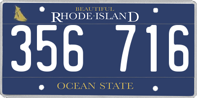 RI license plate 356716