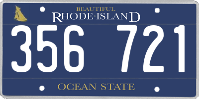 RI license plate 356721