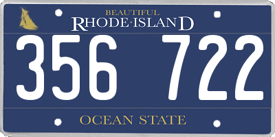 RI license plate 356722
