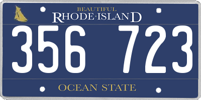 RI license plate 356723