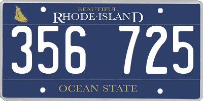 RI license plate 356725