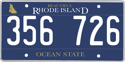 RI license plate 356726