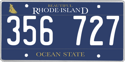 RI license plate 356727