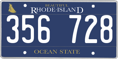 RI license plate 356728
