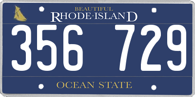 RI license plate 356729