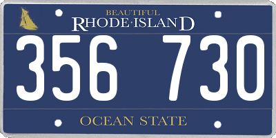RI license plate 356730