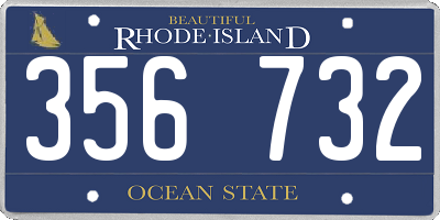 RI license plate 356732