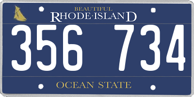 RI license plate 356734