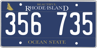 RI license plate 356735