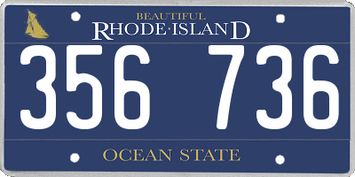 RI license plate 356736