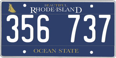 RI license plate 356737