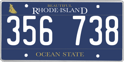 RI license plate 356738