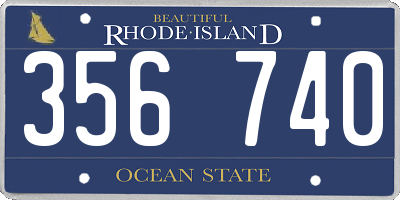 RI license plate 356740