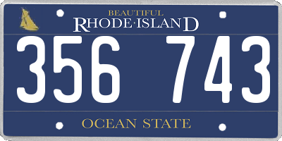 RI license plate 356743