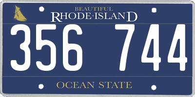 RI license plate 356744