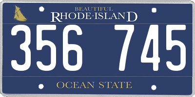 RI license plate 356745