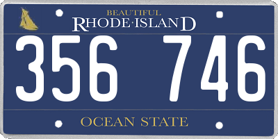 RI license plate 356746