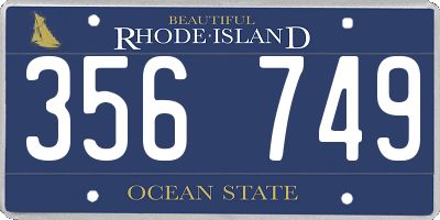 RI license plate 356749