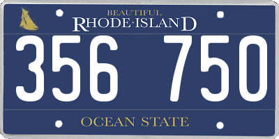 RI license plate 356750
