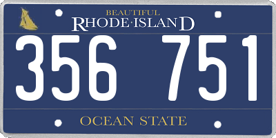 RI license plate 356751