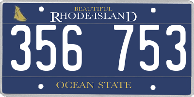 RI license plate 356753
