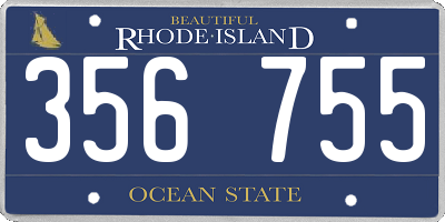 RI license plate 356755