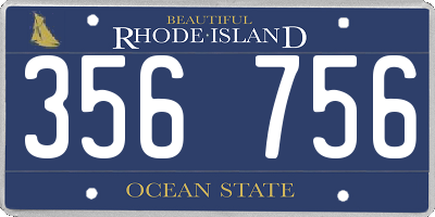 RI license plate 356756